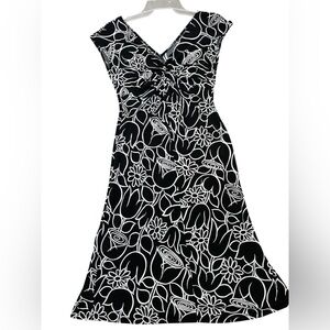 Black and White Floral Dress